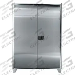 JAMCO Storage Cabinet: 48 in x 24 in x 73 in, Paddle Handle & Keyed, 18 ga Panel Thick, Shelves (MPN KG248). Key specifications — Cabinet Color: Gray; Method of Construction: Welded; Assembled: Assembled; Mobility: Stationary; Adjustable Shelves: Adjustable; Cabinet Finish: Polished; Cabinet Material: Stainless Steel; Brand: JAMCO.