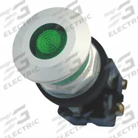 EATON Mushroom Head Push Button: Illuminated, Mushroom Head Profile, Metallic, 30 mm, 1NO/1NC (MPN HT8FBGABF3). Key specifications — Brand: EATON; Action: Maintained/Maintained; Series: HT800; Push Button Material Type: Metallic.