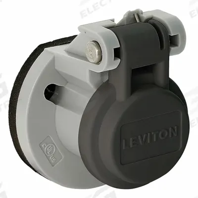LEVITON Lift Cover: Black, Compatible with Series 15 - Lift Covers for Single-Pole Receptacles