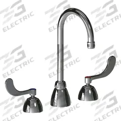 CHICAGO FAUCETS Gooseneck Kitchen/Bathroom Faucet: 786, Cast Brass, Widespread, Deck, 2 Handles (MPN 786-HGN2AE35AB). Key specifications — Series: 786; Brand: CHICAGO FAUCETS.