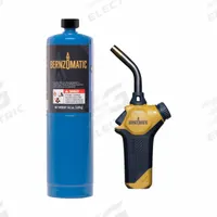 BERNZOMATIC Torch Kit: Swirl Flame, Trigger-Start, Curved (MPN TS3700KC). Key specifications — Brand: BERNZOMATIC; Manufacturer Part Number: TS3700KC; Compatible Fuel Type: Propane; Flame Adjustment: Adjustable Flame; Tip Type: Curved.