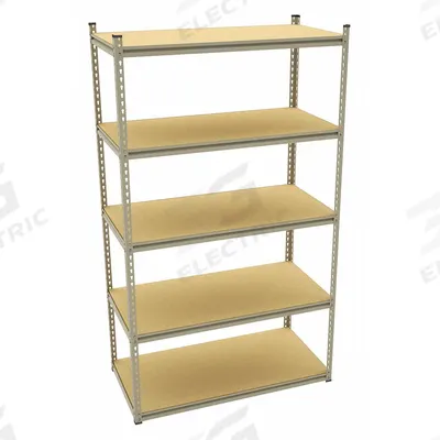 TENNSCO Boltless Shelving: 36 in x 18 in, 72 in Overall Ht, 5 Shelves, Particleboard - Medium-Duty Particleboard Decking Split-Post Boltless Shelving