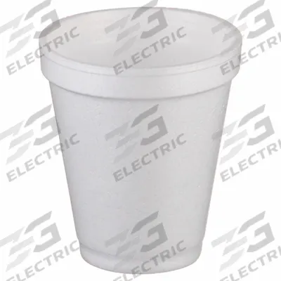 DART Disposable Hot/Cold Cup: 8 oz Capacity, White, Foam, Unwrapped, Patternless - Foam Hot/Cold Cups