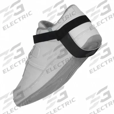 SCS Heel Grounding Strap: Heel Grounder, 24 in Conductive Ribbon/Dual Cup, Black/Yellow - Heel Grounding Straps
