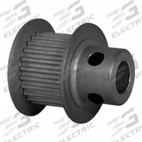 DAYTON Timing Pulley: Modified Curvilinear, Fixed, For GT Timing Belt Section, For 9 mm Belt Wd (MPN 24-2P09M6FA6). Key specifications — Brand: DAYTON; Finish: Clear Anodized; For Belt Series: Powerhouse®.