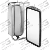 Remote Control Mirror: Rectangular, Flat, For Driver Vehicle Side, Heated, Motorized (MPN 708211). Key specifications — Mirror Profile: Flat; Shape: Rectangular; Mirror Size: 16 in x 8 in; For Vehicle Side: Driver; Heated: Yes; Motorized: Yes; Brand: VELVAC.
