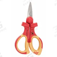WIHA Electricians Scissors: Ambidextrous, 6 1/4 in Overall Lg, Straight, Steel, Pointed, Red (MPN 32951). Key specifications — attr308500: Steel; attr308502: Red; attr308505: Ambidextrous; attr308522: Mild Steel; attr324896: WIHA.