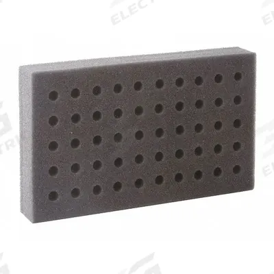 JAECE Tube Rack: 5 1/4 in Overall Wd, 1 1/4 in Overall Ht, 9 in Overall Lg, Foam - Lab Storage Racks