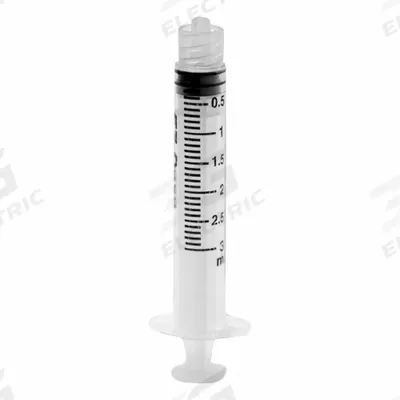 EZ DOSE Luer Slip Syringe: 3 mL Capacity - mL, Luer Lock, Polypropylene, Polypropylene - Luer Lock Syringes