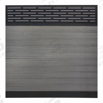 EUROFENCE Privacy Fence: Lattice Top Topper, Gray, 6 ft Overall Wd, 6 ft Overall Ht - Privacy Fence Section Panels