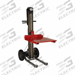 MAGLINER Powered Stacker: 350 lb, 48 in Max Lifting Ht, Fixed Fork, 24 in L x 24 in W Fork, 24 in (MPN LPS4814ND1). Key specifications — Brand: MAGLINER; Lift Mechanism: Electric Screw Drive; Width Across Forks: 24 in.