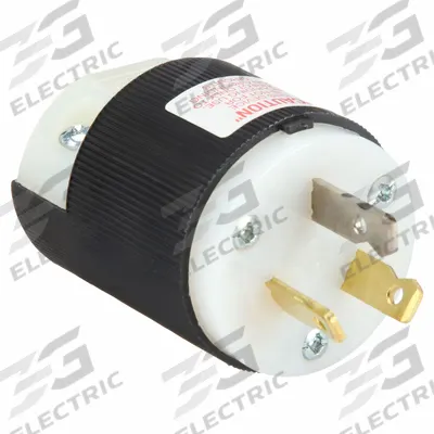 HUBBELL Straight Blade Plug: 10-20P, 125/250V AC, 20 A, 3 Pole, 3 Blade, Black (MPN HBL9977C) - General Purpose Plugs