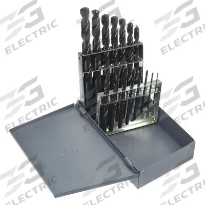 CLE-LINE Jobber Length Drill Bit Set: 15 Pc, 1/16" to 1/2" by 32nds - General Purpose High-Speed Steel Jobber-Length Drill Bit Sets