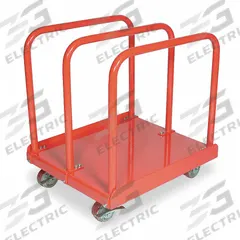 DAYTON Panel Truck: 4,000 lb, Red, 35 1/2 in L x 30 1/2 in W x 38 in H Deck, 8 1/2 in Deck Ht, Solid (MPN 4ZJ28). Key specifications — Color: Red; Caster/Wheel Configuration: (2) Rigid; Brand: DAYTON.