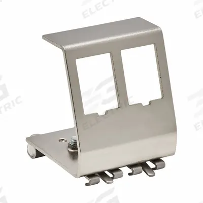 EATON TRIPP LITE Jack Boxes: Keystone, Keystone, 2 Ports, Silver - DIN Rail-Mount Enclosures for Jacks & Couplers
