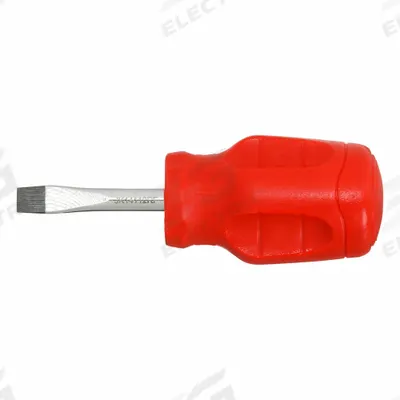 PROTO Screwdrivers: 1/4 in Tip Size, Stubby Lg, 3 1/2 in Overall Lg, 1 1/2 in Shank Lg - General Purpose Slotted Screwdrivers