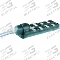 MURRELEKTRONIK M12 distribution block: EXACT12, 8 Ports, 5 Pole M12 Female, 5 m Cable Lg (MPN 8000-88511-3980500). Key specifications — IP Rating: IP67; Features: NPN Electrical Design.