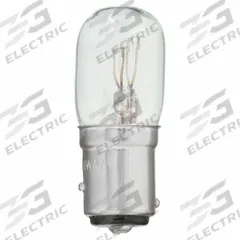 APPROVED VENDOR Incandescent Bulb: Incandescent, Double Contact Index (BAY15d), (T) Tubular, T6 (MPN 3496). Key specifications — Light Color: White; Trade Number: 3496; Voltage: 14V AC; Brand: APPROVED VENDOR; Bulb Shape: T6.