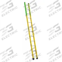 LOUISVILLE LADDER Straight Ladder: 12 ft Ladder Size, Fiberglass, 375 lb Load Capacity, 25 lb Wt (MPN FE8912). Key specifications — Color: Yellow; Brand: LOUISVILLE LADDER; Included Features: Side Rail Bumpers; Shoe Type: Slip-Resistant.