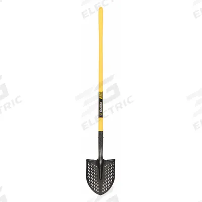 SEYMOUR MIDWEST Round Point Mud/Sifting Shovel: Steel Blade, 14 ga - Round Point Shovels