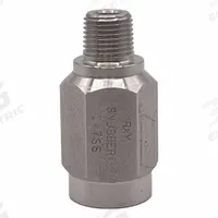 RAY Pressure Gauge Snubber: Stainless Steel, Piston, Stainless Steel NPT, 5,000 psi Max. Pressure (MPN 047SS). Key specifications — Snubber Type: Piston; Connection Type: NPT; Brand: RAY; Material: Stainless Steel; Compatible Liquids and Gases: Air.
