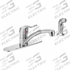 MOEN Gooseneck Kitchen Faucet: M-Dura, Brass, Single-Post, Deck, 4 Mounting Holes, 1.5 gpm Flow Rate (MPN 8707). Key specifications — Series: M-Dura; Brand: MOEN.