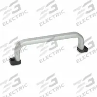 JW WINCO Pull Handle: Unthreaded Holes, Aluminum, Silver, 6.3 in Mounting Hole Center to Center (MPN 668-20-170-B-BL). Key specifications — Screw Size: M5; Brand: JW WINCO; Color: Silver.