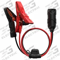 NOCO Power Adapter: Plug Adapter, 3 Connections, 18 1/2 in Cord Lg, Black/Red, 12V Auxiliary Port (MPN GC017). Key specifications — Color: Black; Includes: Battery Clamps; Product Type: Plug Adapter; Compatible Devices: 12V Devices; Brand: NOCO; Ports: 12V Auxiliary Port.