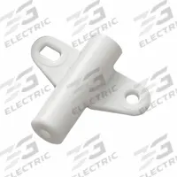 BANSBACH Gas Spring Bracket: Polyacetal, 12.7 mm Overall Ht, 44.45 mm Overall Wd (MPN OP-200-01 (W)). Key specifications — Brand: BANSBACH; Material: Polyacetal.