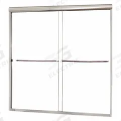 FOREMOST Tub Door: Frameless, 60 in Overall Ht, Clear Tempered Glass, 1/4 in Glass Thick, Silver (MPN CVST6060-CL-SV). Key specifications — Brand: FOREMOST; Door Frame Finish: Silver.