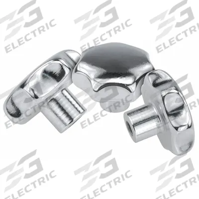 KIPP Hand Knob: 7 Point, Stainless Steel, 1/2"-13 Thread, 22 mm Thread Lg - Corrosion-Resistant 7-Arm Knobs with Threaded Hole