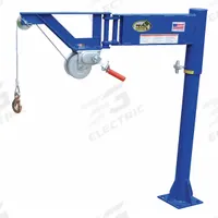 VESTIL Davit Crane: Steel, Manual, 400 lb Max. Load Capacity, 3 ft to 3 ft, Pedestal (MPN VAN-J). Key specifications — Material: Steel; Brand: VESTIL; Included Base Type: Pedestal; Body Material: Steel.