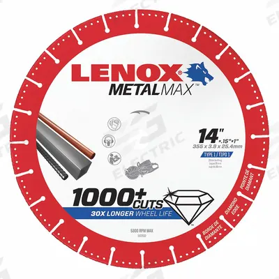 LENOX Diamond Saw Blade: 14 in Blade Dia. - Metal-Cutting Blades