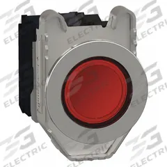 SCHNEIDER Illuminated Push Button: Illuminated, Flush Profile, Metallic, 30 mm, 1NO/1NC (MPN XB4FW34G5). Key specifications — Brand: SCHNEIDER; Action: Momentary; Series: XB4; Push Button Material Type: Metallic.