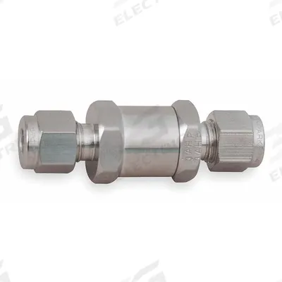 Parker Instrumentation Check Valve: For Fluids/Gas Media, Poppet, Inline Valve Body - Stainless Steel Instrumentation Poppet Check Valves