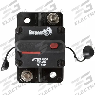 BUYERS PRODUCTS Automotive Circuit Breaker: CB, 42V DC, 50 A at 42V DC - Surface Mount Automotive Circuit Breakers