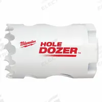 MILWAUKEE Hole Saw: 1 3/8 in Saw Dia., 3.5 Teeth per Inch, 1 5/8 in Max. Cutting Dp, Bi-Metal (MPN 49-56-0072). Key specifications — attr1098070: 3.5; attr1098087: MILWAUKEE.