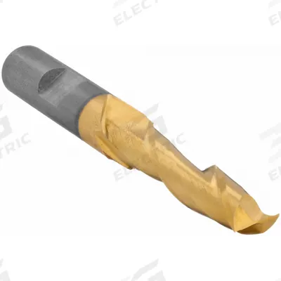 CLEVELAND Square End Mill: High Speed Steel, TiN Coated, 2 Flute, 3/8" Mill Dia - General Purpose High-Speed Steel Square End Mills