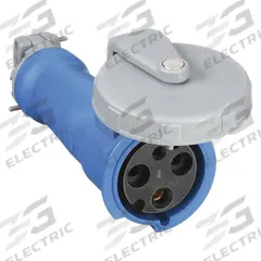 HUBBELL Pin and Sleeve Connector: Blue, 250V AC, Single Phase, 100 A, 2 Pole, 3 Wire, IEC Grounding (MPN HBL3100C6W). Key specifications — Brand: HUBBELL.