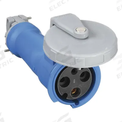 HUBBELL Pin and Sleeve Connector: Blue, 250V AC, Single Phase, 100 A, 2 Pole, 3 Wire - Washdown-Rated Connectors