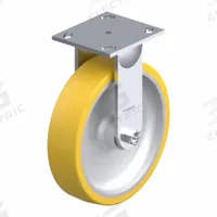 APPROVED VENDOR Plate Caster: Rigid, No Brake, Polyurethane, 8 in Wheel Dia, 2 in Wheel Wd, Slot (MPN P21R-UA080KP-14). Key specifications — Wheel Bearing Type: Ball; Brand: APPROVED VENDOR; Caster Type: Rigid.
