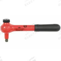 WIHA Hand Ratchet: Pear, Reversible, 5 1/2 in Overall Lg, 1.5° Min Arc Swing, 1/4 in Drive Size (MPN 12851). Key specifications — attr1205598: Reversible; attr1205605: Quick-Release Included; attr1205607: Pear; attr1205624: WIHA.