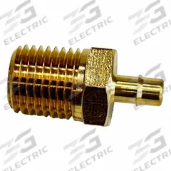 MEM-CO Mini Barb Fitting: 1/2 in Pipe x 3/16 in ID Size, MNPT x Tube, Brass, 1 1/4 in Overall Lg (MPN 1/2B5). Key specifications — Brand: MEM-CO.