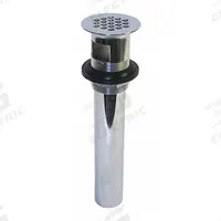 KISSLER Drain Assembly: Brass, Chrome, 8 in Overall Ht, 1 1/4 in Overall Dia, Threaded (MPN 08-1005). Key specifications — Product Type: Drain Assembly; Brand: KISSLER; Finish: Chrome; Material: Brass; Includes: Strainer.