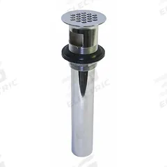KISSLER Drain Assembly: Brass, Chrome, 8 in Overall Ht, 1 1/4 in Overall Dia, Threaded (MPN 08-1005). Key specifications — Product Type: Drain Assembly; Brand: KISSLER; Finish: Chrome; Material: Brass; Includes: Strainer.