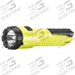 STREAMLIGHT Safety-Rated Flashlight: 150 lm, 17 hr Run Time at Max Brightness, 175 m Max Beam (MPN 68760). Key specifications — Brand: STREAMLIGHT; Battery Requirements - Broad: Includes 3 AA.