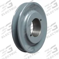 APPROVED VENDOR V-Belt Pulley: BK65, 1 Groove, 6.25 in OD, Bushed Bore, H/QT, Cast Iron. Key specifications — Pulley Industry Number: BK65; Pitch Diameter: 5.9 in (5L, B); For Belt Section (broad, with similar types): 4L, A, or AX.