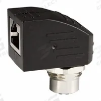 FINECABLES Adapter: M12 Female x RJ45 Right Angle, Nickel Plated Brass, IP67, M12 Female, 8 Pins (MPN ASITPA-4512FX-RA). Key specifications — Housing Material: Nickel Plated Brass; IP Rating: IP67; RJ45 Connector Type: M12 To RJ45 Adapter.