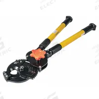 KLEIN TOOLS Ratchet Cable Cutter: Plastic Handle, Shear, 28 in Overall Lg (MPN 63700). Key specifications — attr324789: KLEIN TOOLS; attr308384: Shear; attr308389: Plastic; attr308391: 5/8 in (Steel Wire Rope).