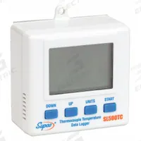 SUPCO Data Logger: -5°F to 131°F, -20°C to 55°C, SL500TC, Temp, 131°F Max Dew Point Measured, USB. Key specifications — Interface: USB; Parameters Measured: Temperature °F; Brand: SUPCO; Features: User Selectable Stop on Memory Full or Memory Rollover for Continuous Logging; Includes: USB Cable (3ft); Software Options: Software Included; Data Logger Type: Temperature.